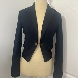 Tommy Navy Blazer with Brass Accents Sz 4